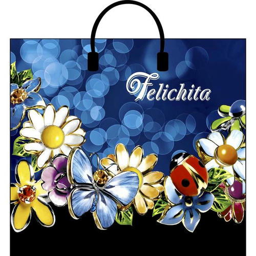 Пакет "Феличита", полиэтиленовый с пластиковой ручкой, 38 х 35 см, 90 мкм - 10 шт.