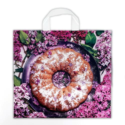 Пакет "Сладкий аромат", полиэтиленовый с петлевой ручкой, 37 х 34 см, 70 мкм - 50 шт.